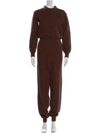Pre-owned Helsa Wool Jumpsuit In Brown