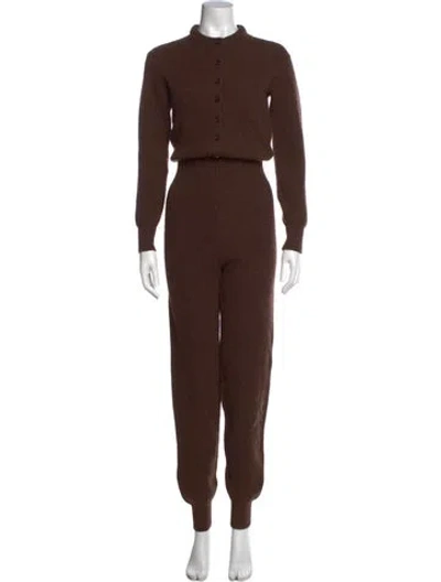 Pre-owned Helsa Wool Jumpsuit In Brown
