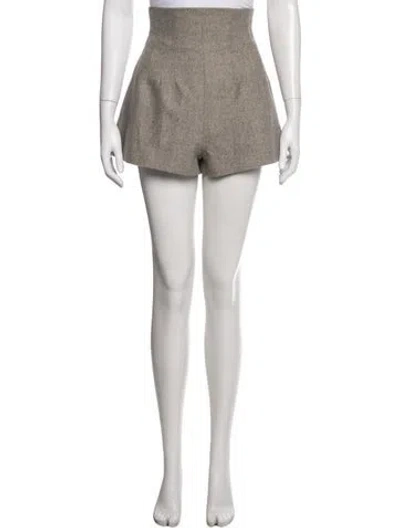 Pre-owned Helsa Wool Mini Shorts W/ Tags In Neutrals