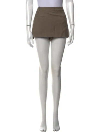 Pre-owned Helsa Wool Mini Skirt In Neutrals