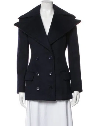 Pre-owned Helsa Wool Peacoat In Blue