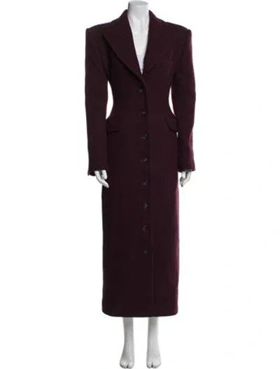 Pre-owned Helsa Wool Peacoat W/ Tags In Burgundy