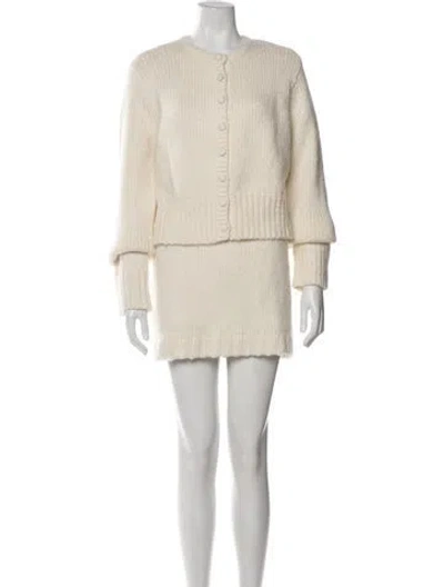 Pre-owned Helsa Wool Skirt Set In Neutral