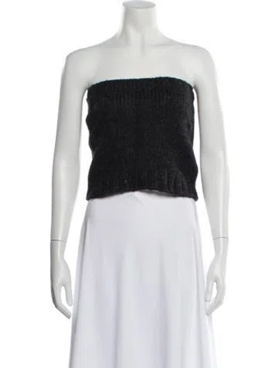 Pre-owned Helsa Wool Strapless Crop Top W/ Tags In White