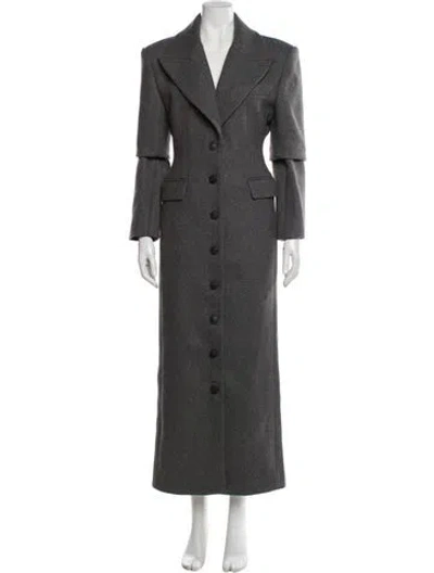 Pre-owned Helsa Wool Trench Coat In Gray