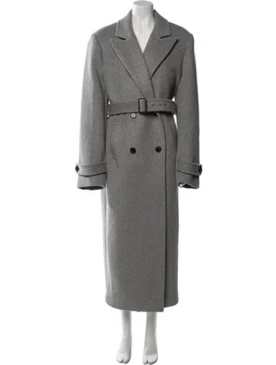 Pre-owned Helsa Wool Trench Coat In Gray