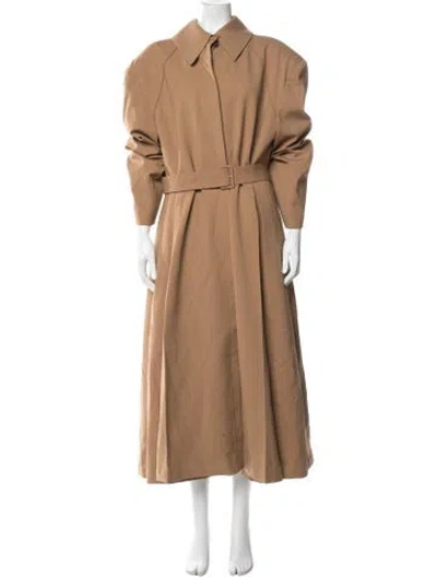 Pre-owned Helsa Wool Trench Coat W/ Tags In Brown