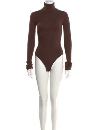 Pre-owned Helsa Wool Turtleneck Sweater In Brown