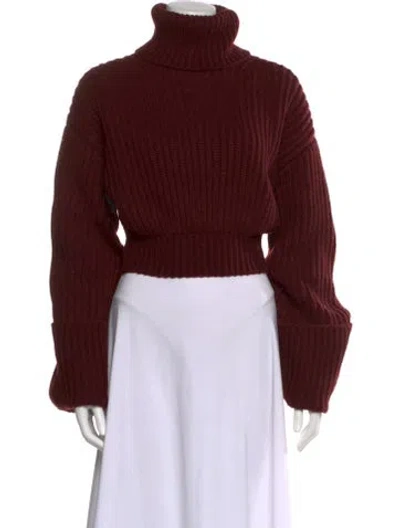 Pre-owned Helsa Wool Turtleneck Sweater W/ Tags In Burgundy