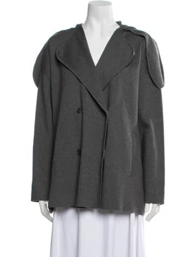Pre-owned Helsa Wool V-neck Sweater W/ Tags In Gray