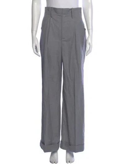 Pre-owned Helsa Wool Wide Leg Pants In Gray