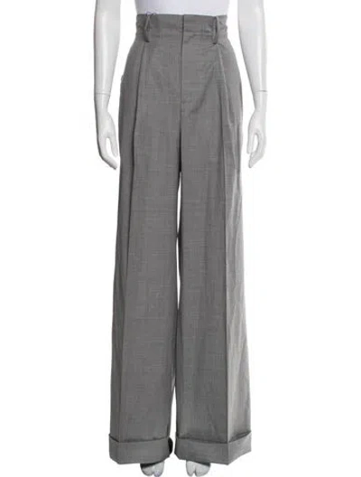 Pre-owned Helsa Wool Wide Leg Pants W/ Tags In Gray