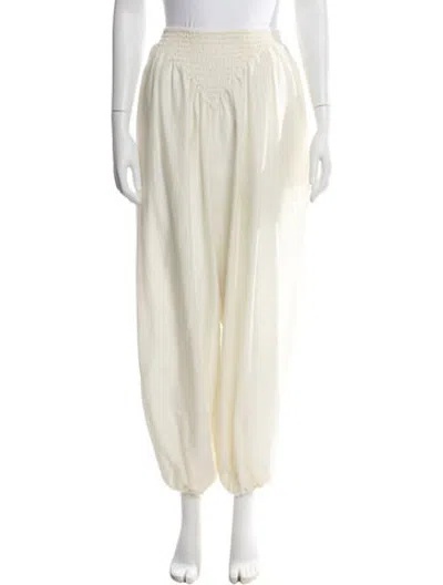 Pre-owned Helsa Wool Wide Leg Pants In Yellow