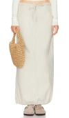Helsa Workwear Drawcord Maxi Skirt In 淡褐色