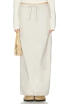Helsa Workwear Drawcord Maxi Skirt In Ecru
