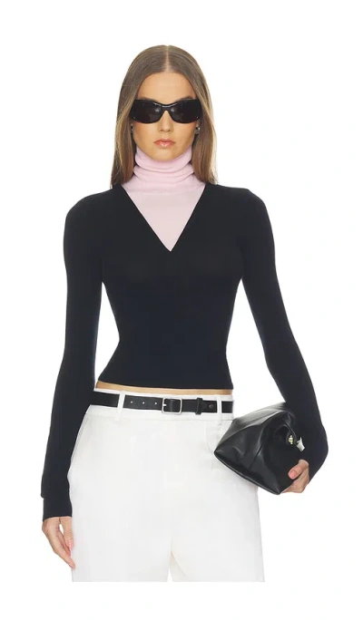 Helsa Wrenn Color Block Knit Turtleneck In Multi