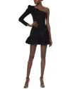 Helsi Adrian One-shoulder Solid Mini Dress In Black