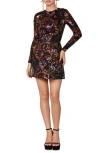 Helsi Avery Sequin Open Back Long Sleeve Cocktail Minidress