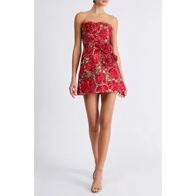 Helsi Caprice Embellished Strapless Cocktail Minidress In Multi