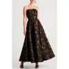 Helsi Celine Sequin 3d Floral Gown In Brown