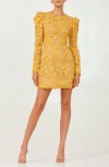 Helsi Christy Appliqué Long Sleeve Minidress In Marigold