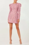 Helsi Christy Scalloped Floral Applique Mini Dress In Orchid