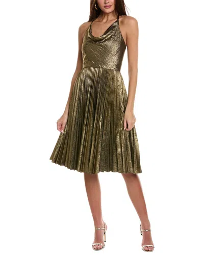 Helsi Coleen Satin Dress In Gold