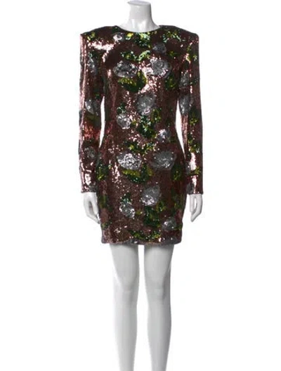 Pre-owned Helsi Crew Neck Mini Dress In Neutral