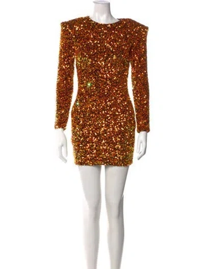 Pre-owned Helsi Crew Neck Mini Dress In Orange