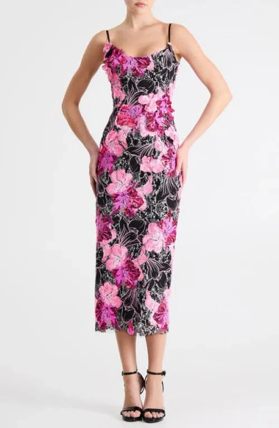 Helsi Emilia Sequin Sleeveless Midi Dress In Multi