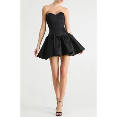 Helsi Emma Strapless Cocktail Minidress In Black