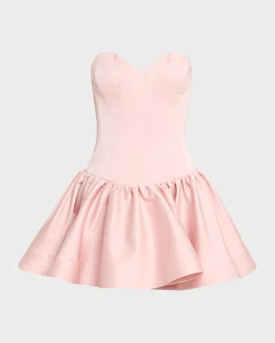 Helsi Emma Sweetheart Strapless Fit & Flare Mini Dress In Blush Pink