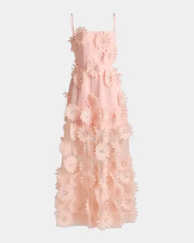 Helsi Exclusive Audrey 3d Floral Midi Dress In Blush