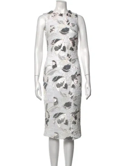 Pre-owned Helsi Floral Print Knee-length Dress W/ Tags In White