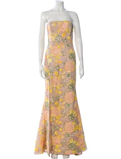 Pre-owned Helsi Floral Print Long Dress In Multi
