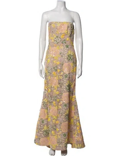 Pre-owned Helsi Floral Print Long Dress In Multicolor
