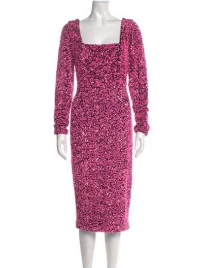 Pre-owned Helsi Floral Print Midi Length Dress In Multi