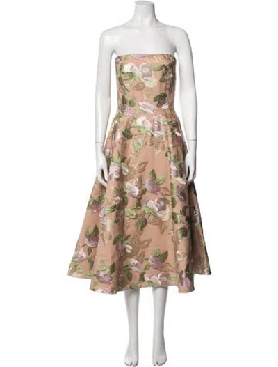Pre-owned Helsi Floral Print Midi Length Dress W/ Tags In Multicolor
