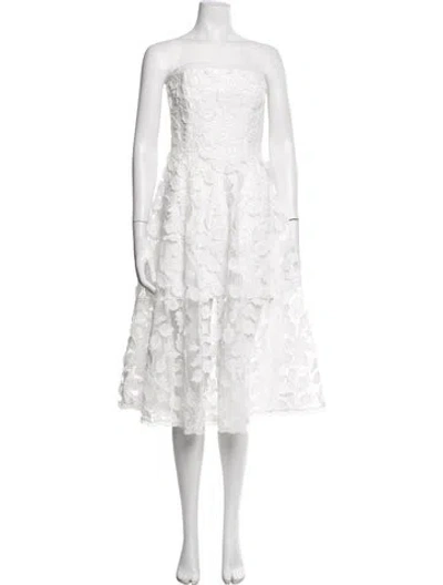 Pre-owned Helsi Floral Print Midi Length Dress W/ Tags In White