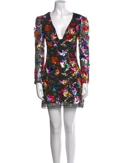 Pre-owned Helsi Floral Print Mini Dress In Multi