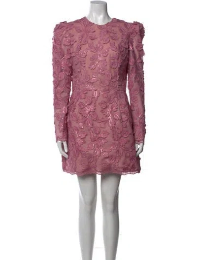Pre-owned Helsi Floral Print Mini Dress In Pink