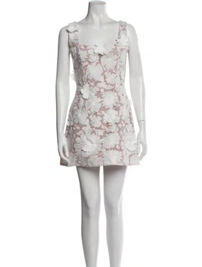 Pre-owned Helsi Floral Print Mini Dress In White