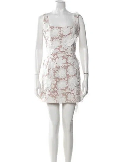 Pre-owned Helsi Floral Print Mini Dress In White