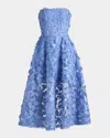 Helsi Florence Strapless Lace Applique Midi Dress In Periwinkle