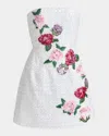 Helsi Frida Rosette Strapless Mini Dress In White
