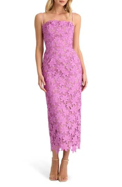 Helsi Gemma Broderie Anglaise Midi Cocktail Dress In Purple