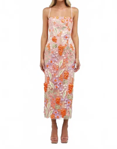 Helsi Gemma Midi Dress In Coral/lavender Floral In Multi