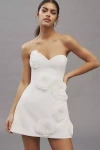 Helsi Gia Strapless Sweetheart 3d Floral Mini Dress