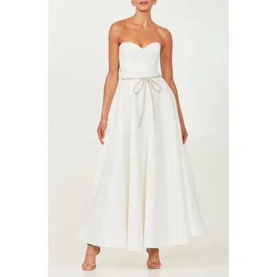 Helsi Grace Strapless Fit & Flare Dress In Off White