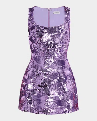 Helsi Greta Sequin Sleeveless Mini Dress In Violet
